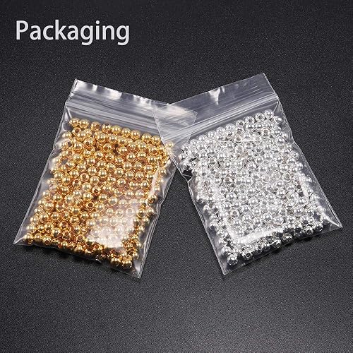 Miniatura 5 de 500 unidslote 0.079 in plata ronda espaciador granos de metal de la semilla del extremo de la bola lisa para la fabricación de la joyería resultados