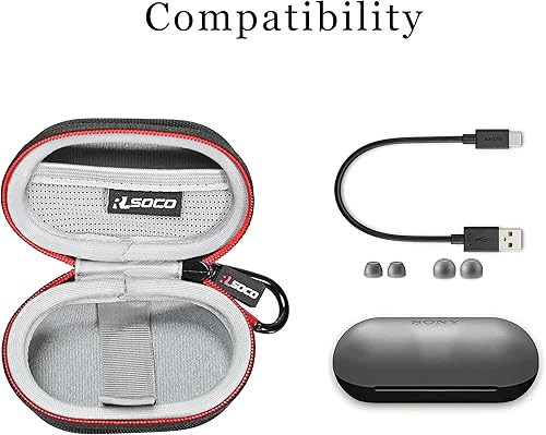 Miniatura 2 de RLSOCO Funda de transporte para auriculares Sony WF-XB700 verdaderamente inalámbricos Bluetooth (solo funda)