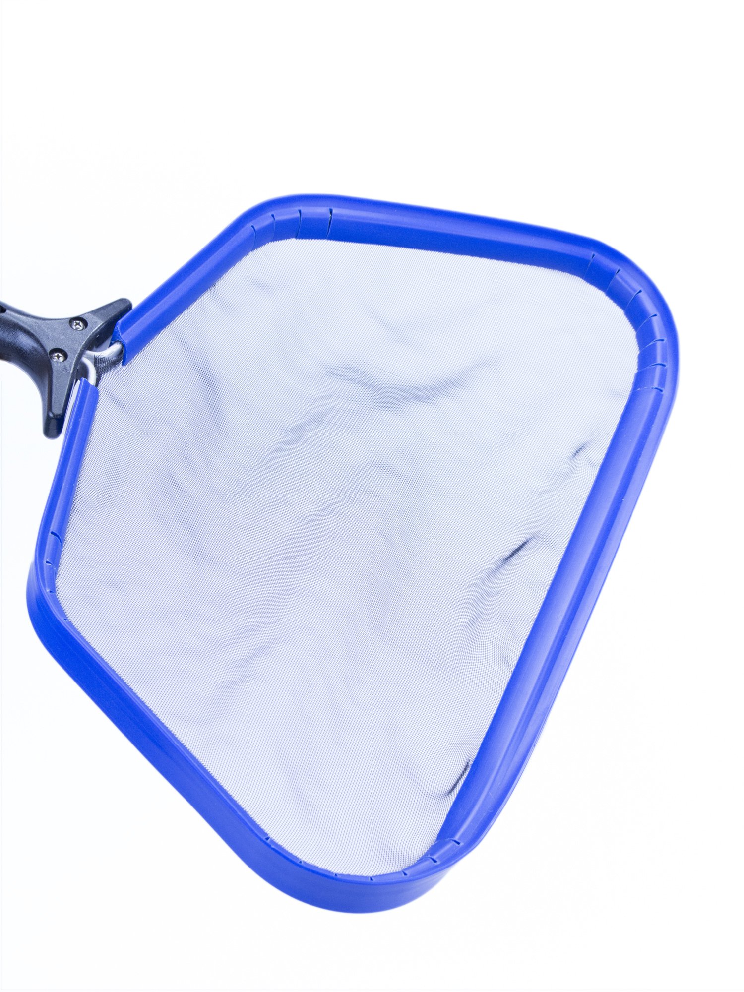 Crystal Pool Skimmer Rake, HEAVY DUTY POOL RAKE / / / BONUS POLE CLIP & FLOATING DRINK HOLDER, Modern Leaf Scoop - Easy Glide Low Drag Skimmer Scoop – Flat net for quick skimming, Finer Mesh Netting for smaller particles - Fast Scoop.