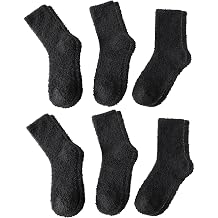 Womens Fuzzy Slipper Socks Microfiber Soft Warm Cozy Slipper Socks Plush Fluffy Fleece Winter Christmas Socks