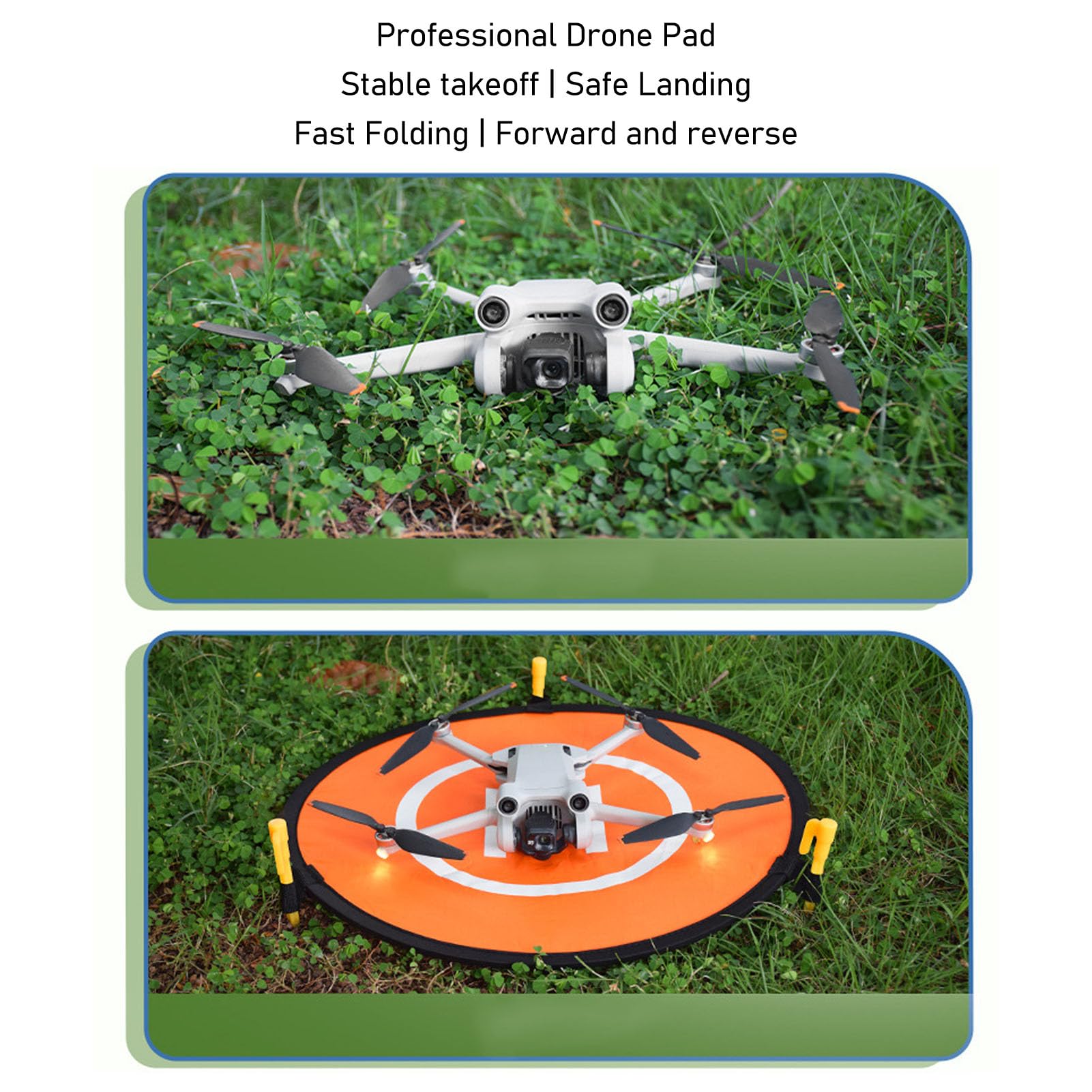 Alomejor Oxford Cloth Drone Landing Pad Foldable Double Sided with Spikes and Reflective Strips for DJI Mini 3 Mini 3 Pro Mini 2 SE Mini SE - Image 3