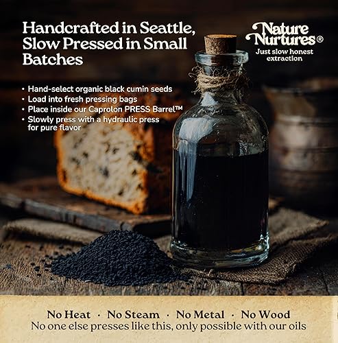 Miniatura 5 de Aceite de semillas de comino negro (Nigella Sativa) para rociados cálidos, tazones salados y recetas tradicionales elaborado a mano en pequeñas