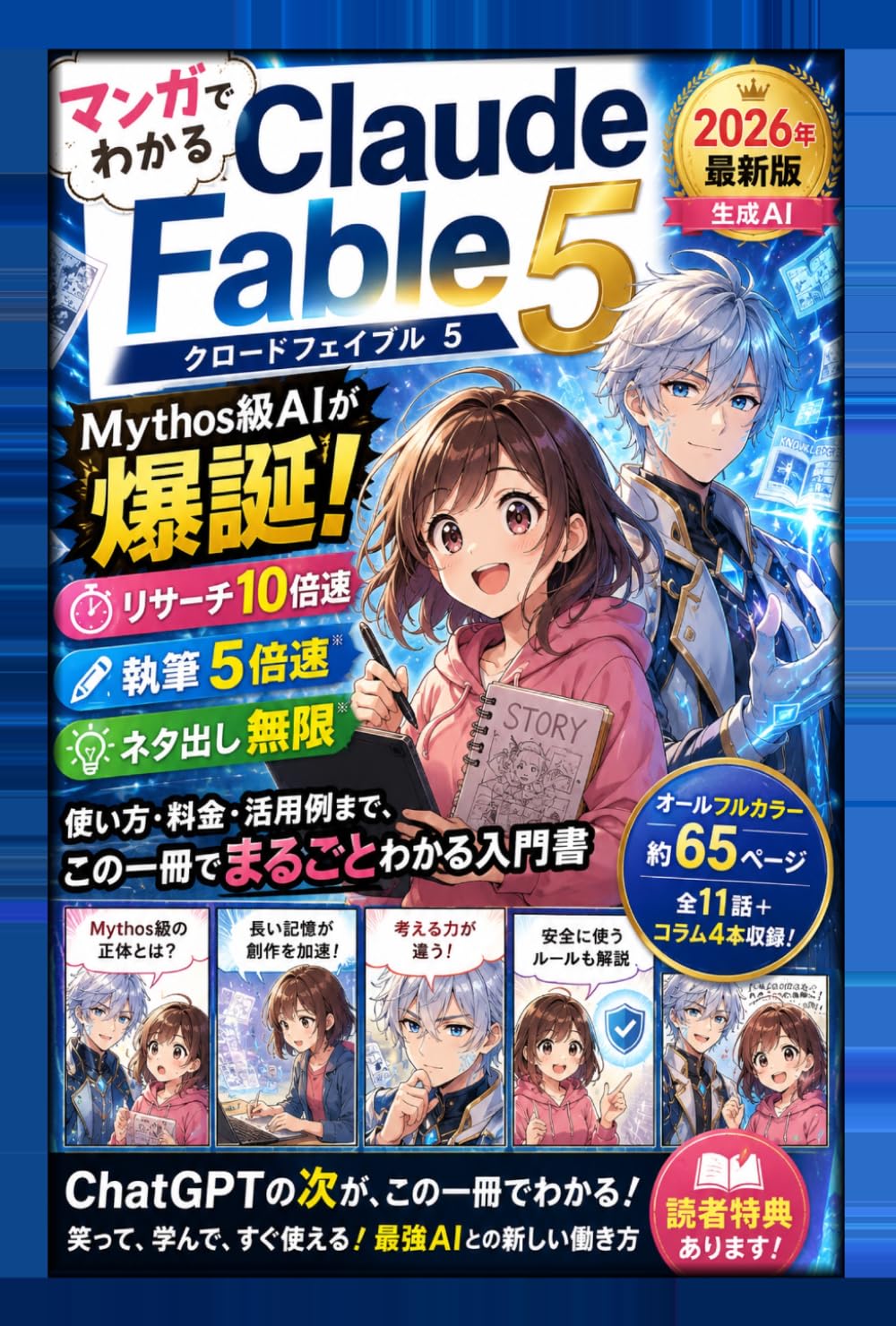 マンガでわかる Claude Fable 5（クロードフェイブル５）: Mythos級AIが爆誕！リサーチ10倍速・執筆5倍速・ネタ出し無限 使い方・料金・活用例まで、この一冊でまるごとわかる入門書【副業】【claude】 (マンガでわかるAIシリーズ)