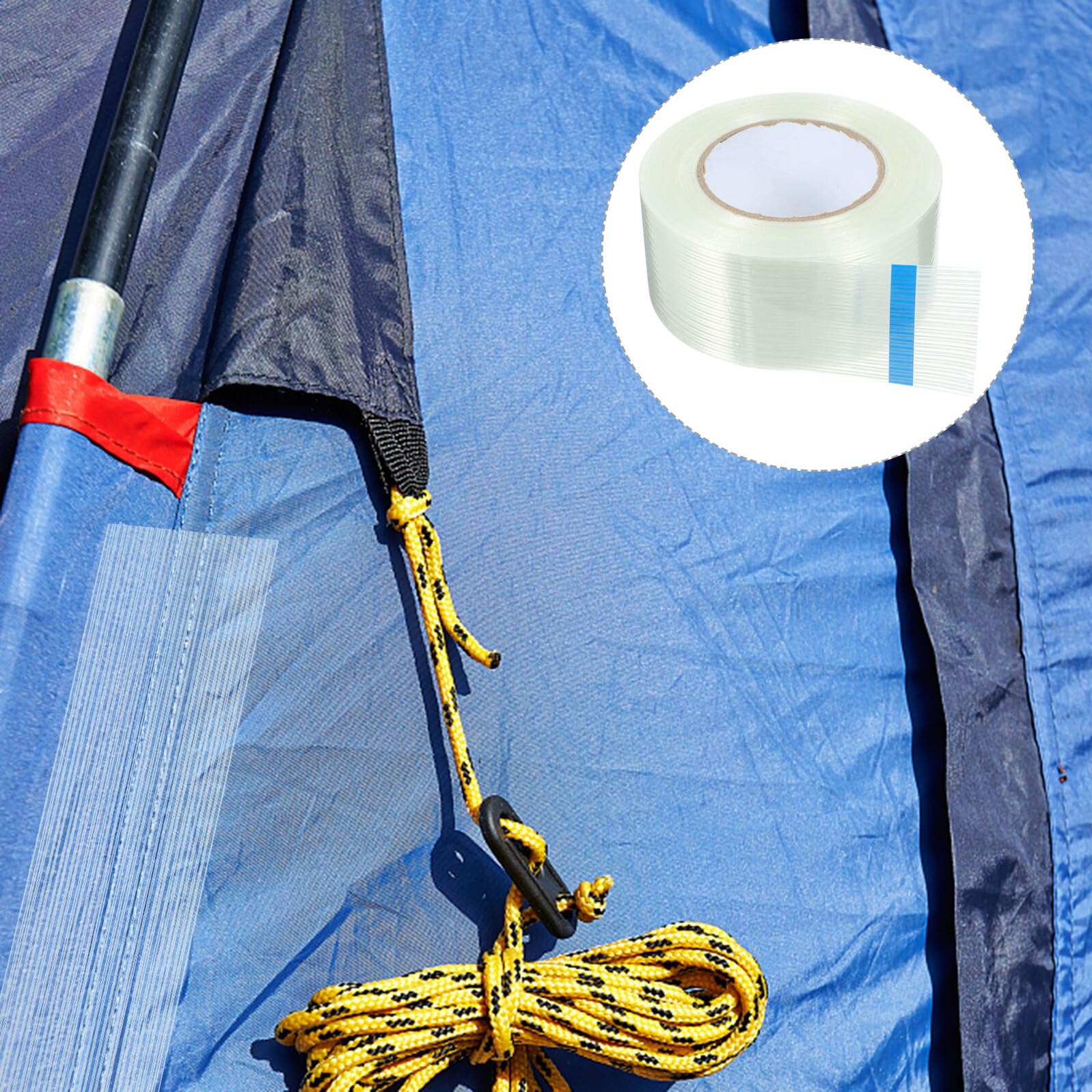 Fiberglas Reparaturband Wasserfest Selbstklebend Reißfest für Zeltplane Faserverstärktes Dichtungsband ohne Kleberückstände Langlebig und Verschleißfest