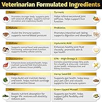 Vista 6 de Soft Chews - Vitaminas y suplementos para perros, multivitamínico para perros, aceite de cáñamo, glucosamina, condroitina, apoyo para la salud