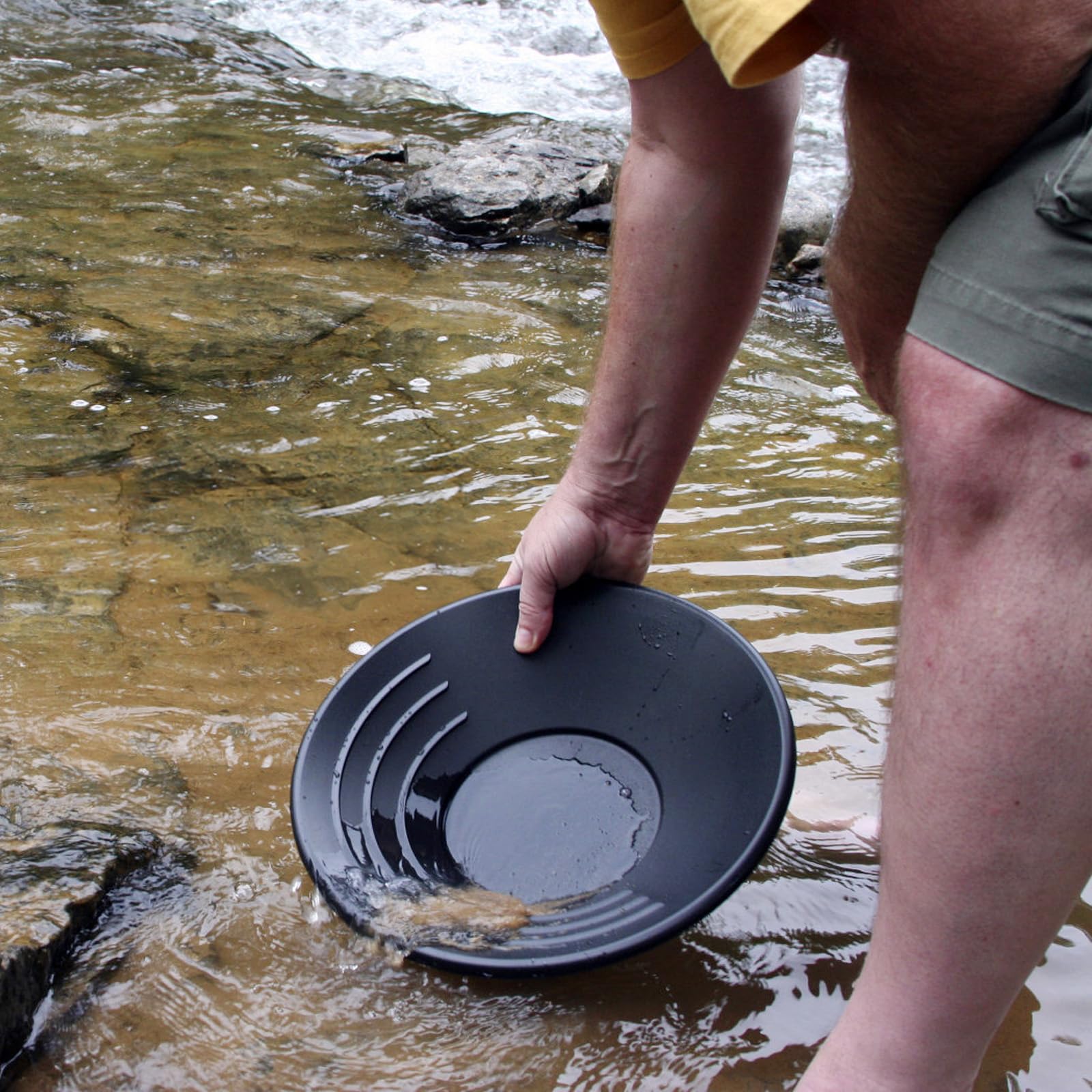 HENGBIRD Gold Panning Pan Abs Gold Sifting, 38,5 X 8,5cm Clasificador De Tamizado De Oro, Accesorio De Bandeja De Tamiz De Lavado Manual Gold Panning Tool Para Arroyos Para Ríos Para Áreas Montañosas