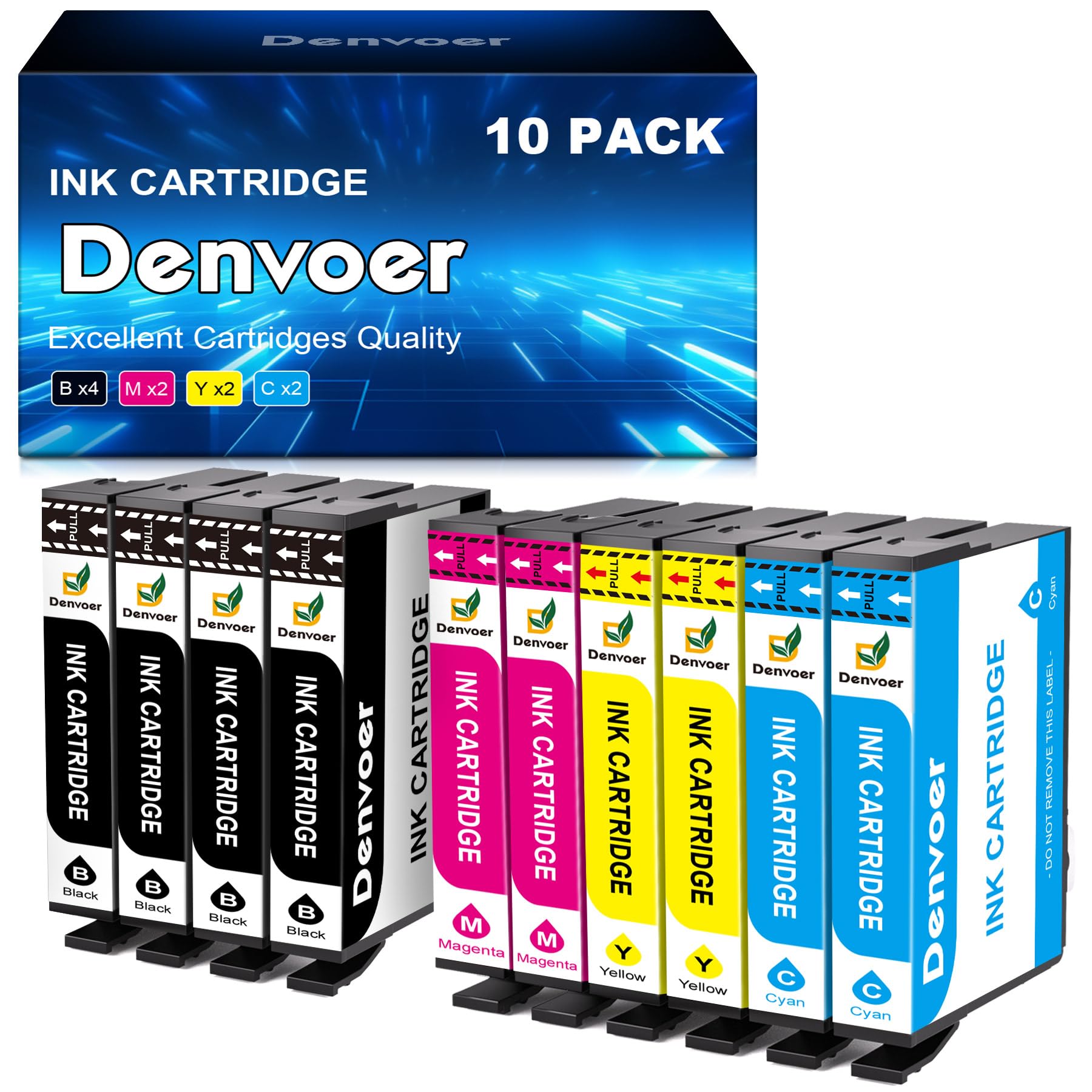 Denvoer Cartucce Compatibili per 604XL Compatibili per Epson XP 2200 XP3200 | Compatibili per Epson XP-2200 Cartucce per XP-3200 XP-4200 XP-2205 XP-3205 XP-4205 per Workforce WF-2935 WF-2910 WF-2930