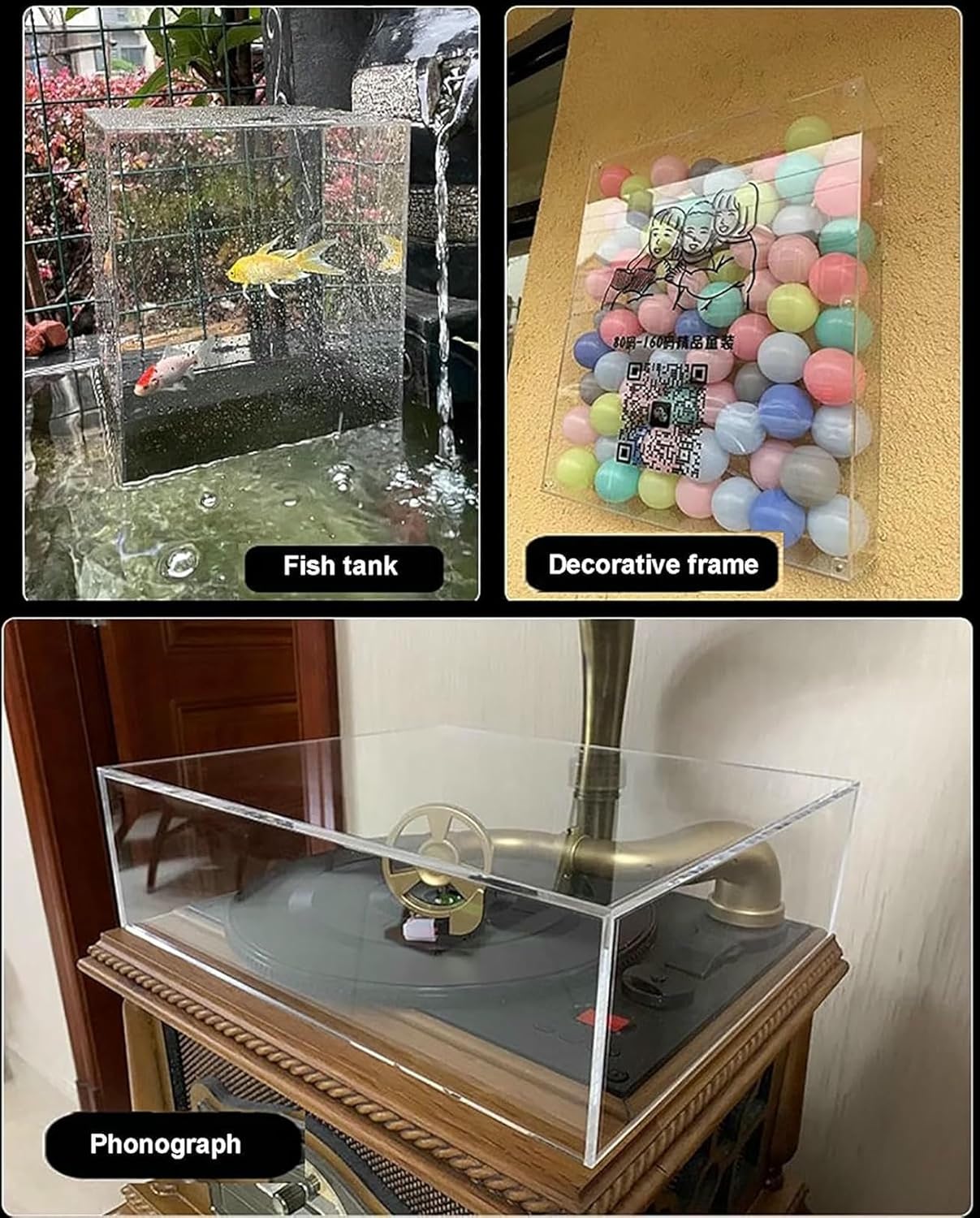 3mm Thick Clear Shallow Water Tank, Photography Storage Tray, Photo Posing Props, Acrylic Display Case Showcase, Cosmetic Advertising Shooting Props