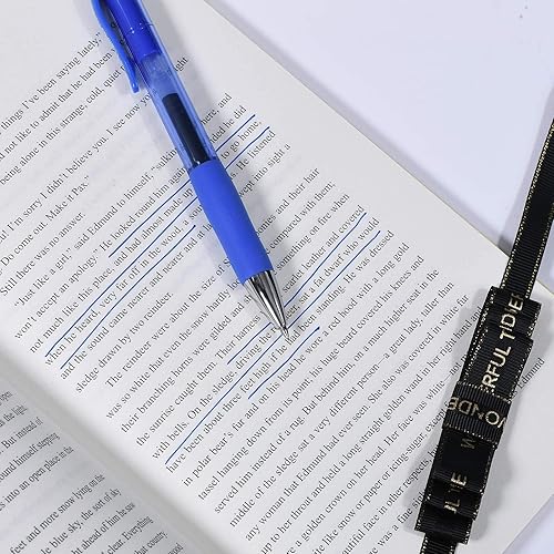 Miniatura 8 de AIHAO Bolígrafos de gel, punta media, tinta negra, paquete de 12 bolígrafos retráctiles de tinta de gel con tinta de primera calidad y agarre cómodo