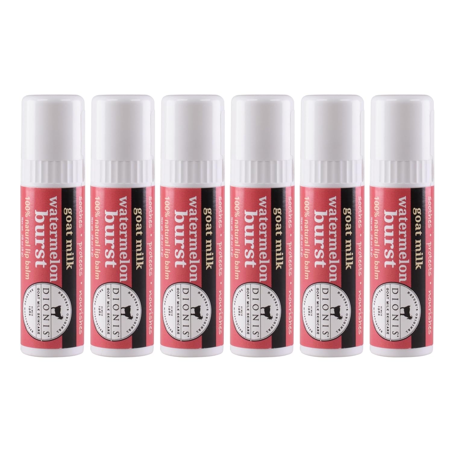Dionis Goat Milk Lip Balm Peppermint Twist 0.28oz (Pack of 6)