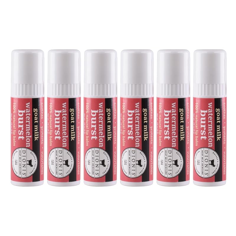 Bálsamo labial Dionis com leite de cabra, fragrância melancia, 8 g, pacote com 6
