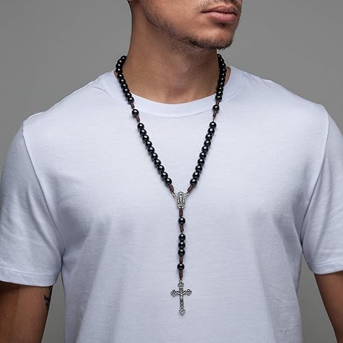 Vista 18 de Intercession Rosario de madera maciza hecho a mano Nuestro Padre Sagrado