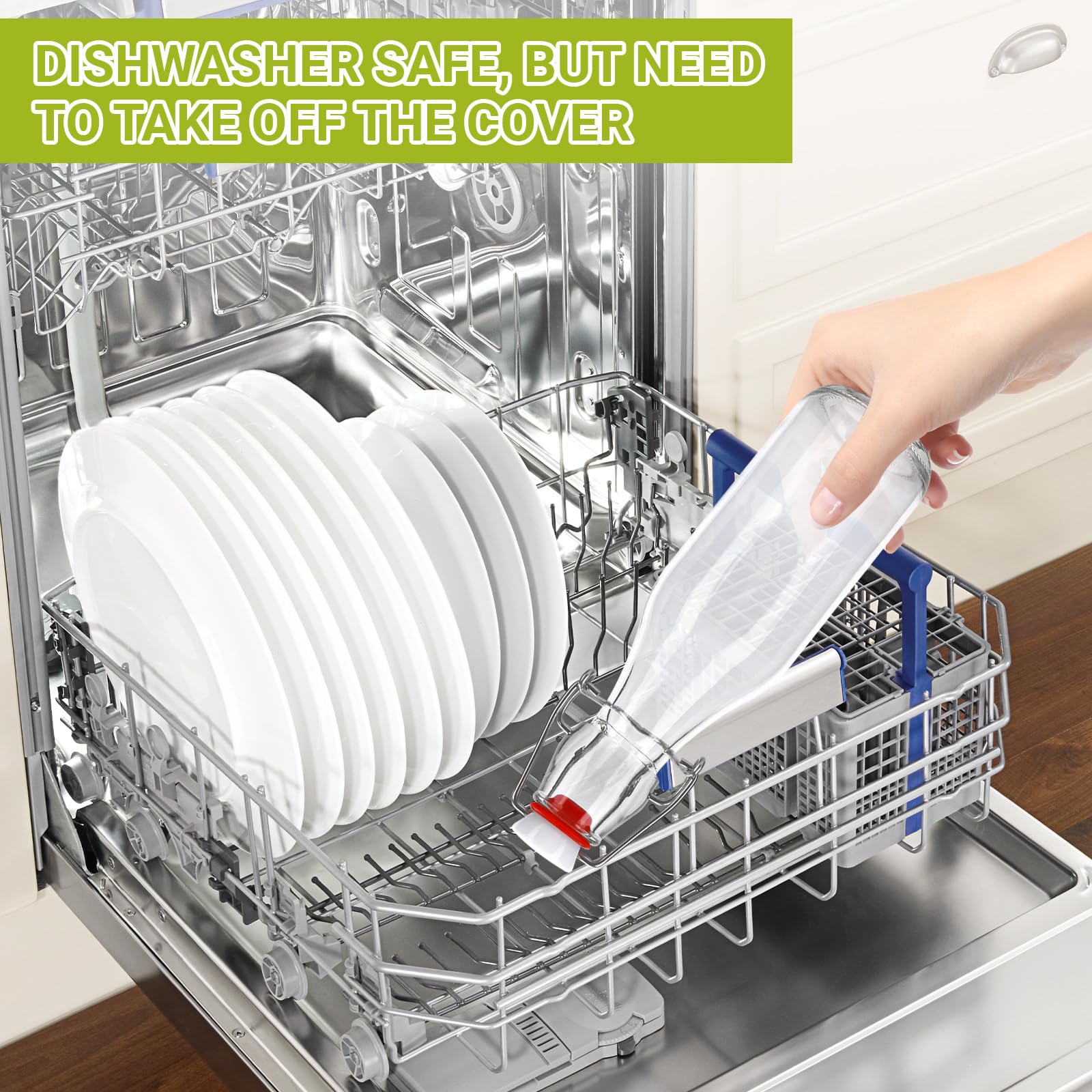 10 Szklanych Butelek 250 Ml Z Uchylną Górną Częścią, Likieru, Soku, Syropu