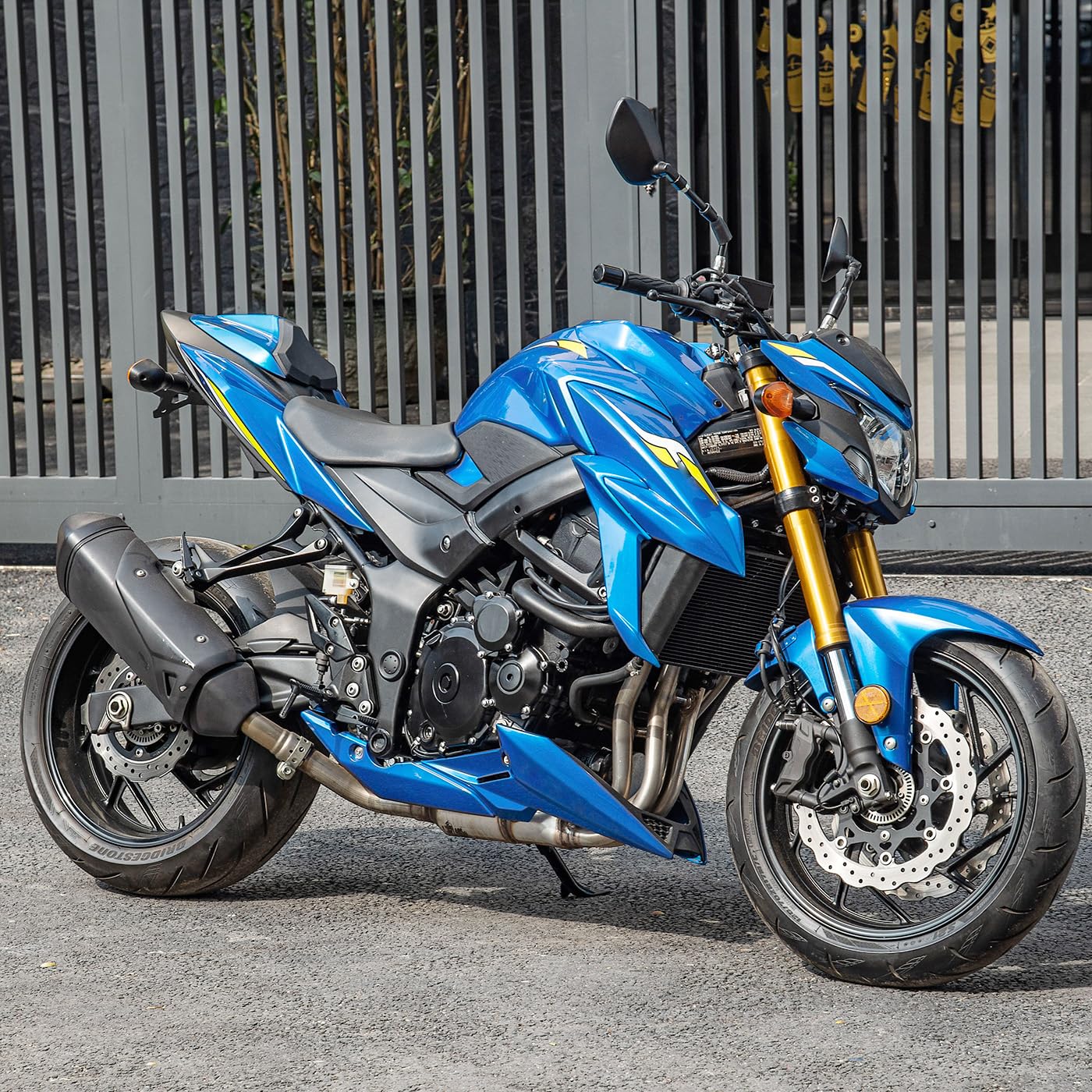 Couvercle de Capot de siège Passager arrière en ABS pour Moto Compatible avec S-uzuki GSXS750 GSX-S 750 2017-2023 2018 2019 2020 2021 2022 (Bleu)