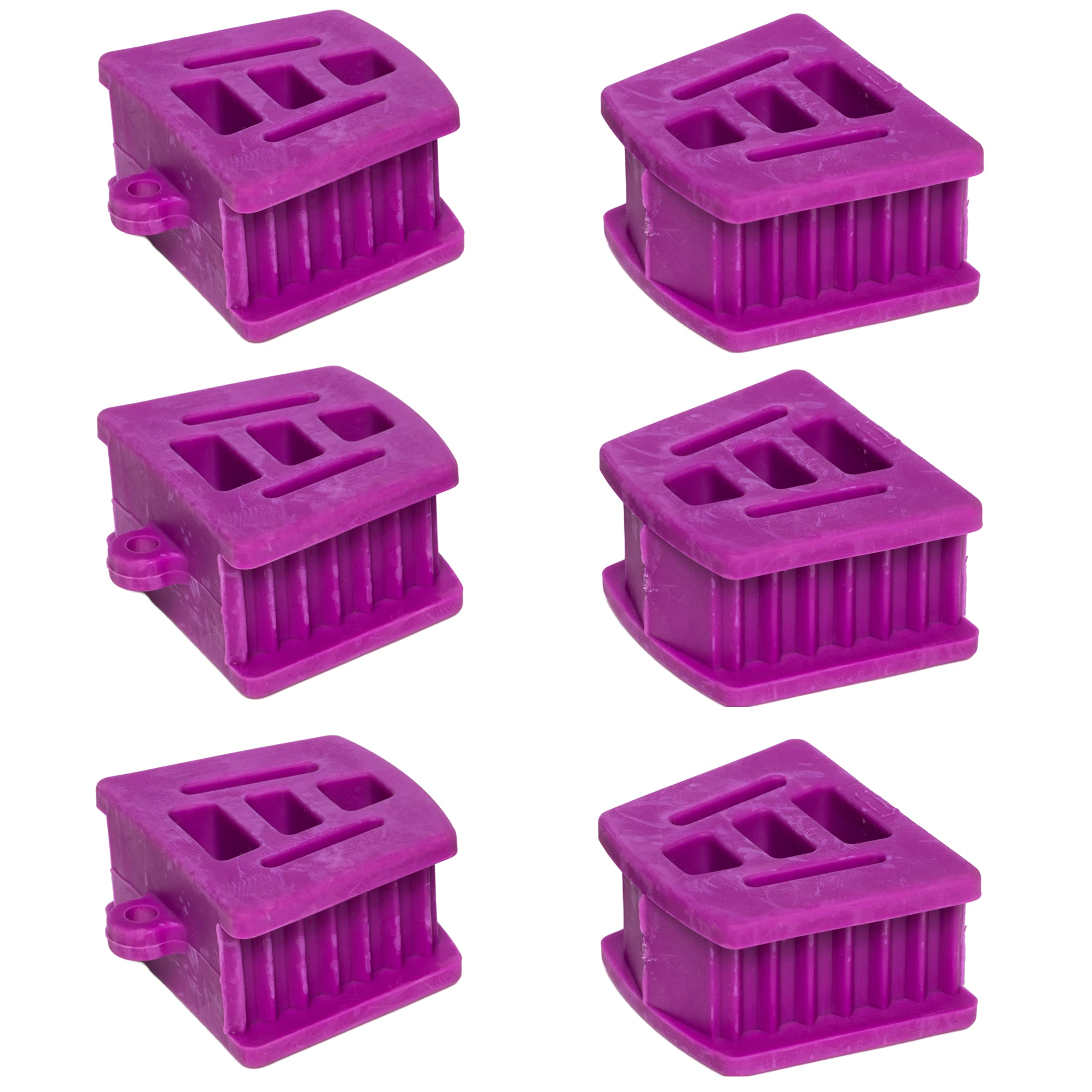 Large Purple Dental Bite Blocks - Autoclave Dental Silicone Mouth Props - Mouth Prop Bite Block Dental (Bag of 6) by PlastCare USA
