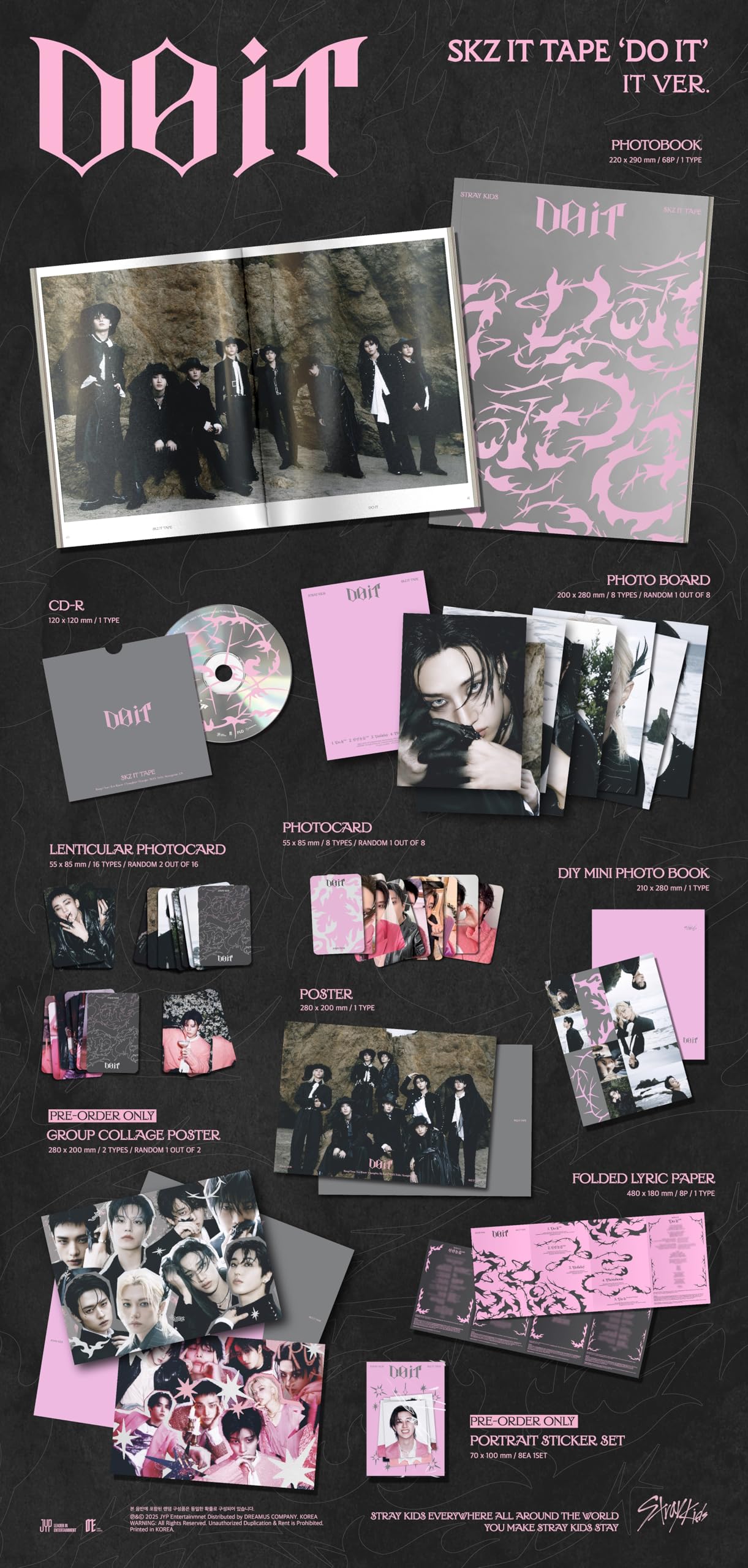 Amazon.com: Stray Kids – SKZ IT TAPE DO IT (IT Ver.) Album