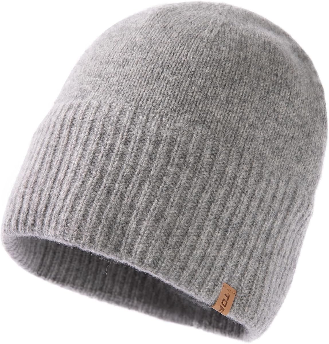 TOP-EX XL/XXL 100% Merinowolle Beanie Mütze, Wintermuetze Wollmütze Herren Damen, Strickmuetze Fisherman Beanie Trawler Mütze Warme Fleece Futter