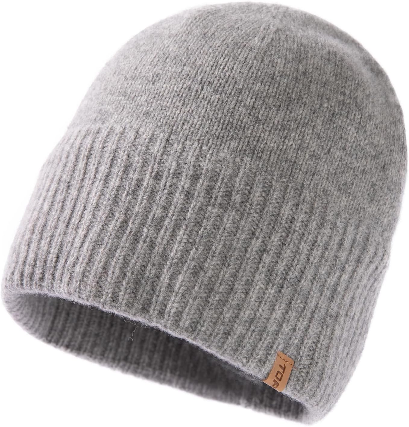 TOP-EX PolarWool™ Oversized L/XL/XXL 100% Merino Wool Beanie Fleece Lined Cuffed Watch Fisherman Cap