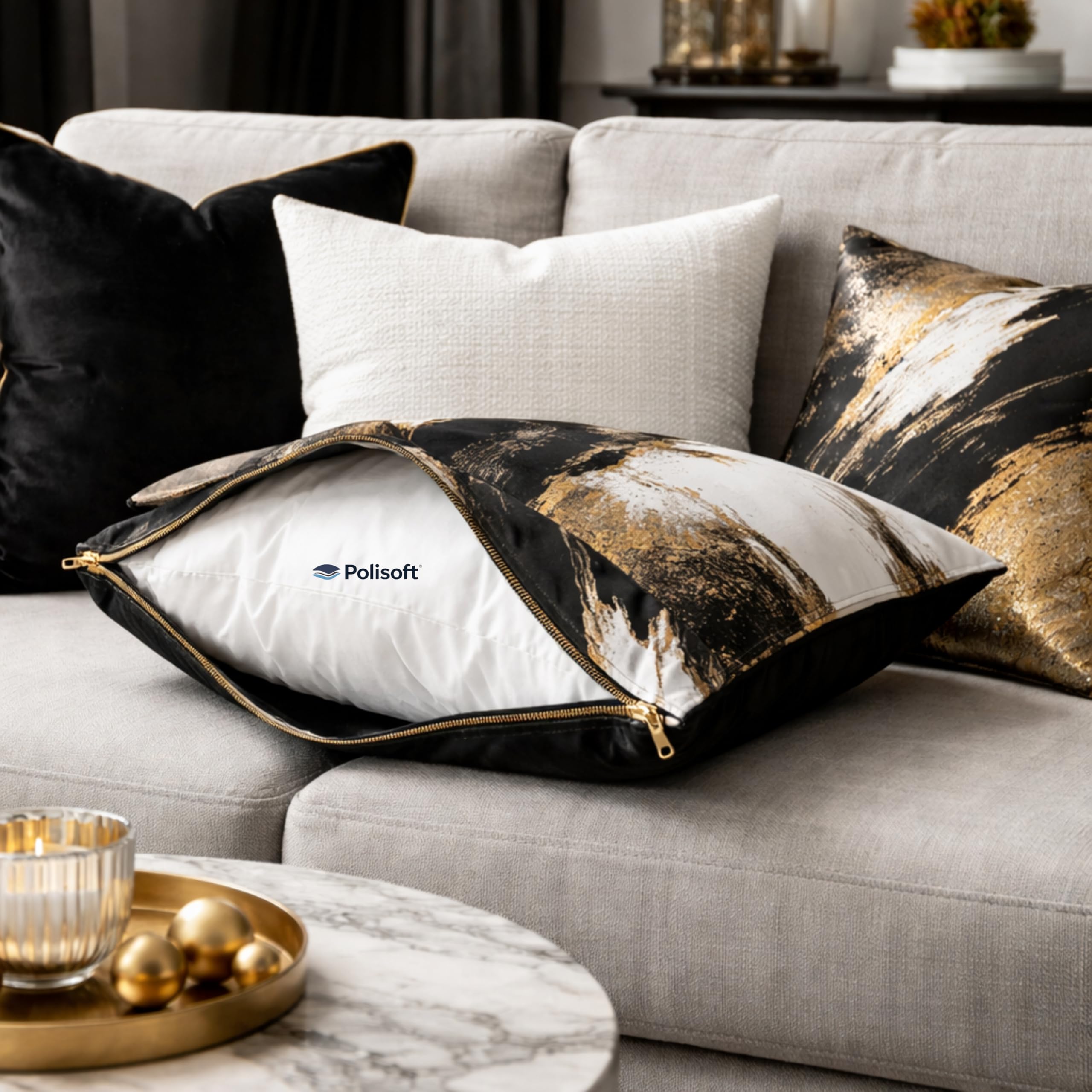 Kissenfüllung 40x40 cm, für Sofa und Bett, Flauschige Kopfkissen für das Schlafzimmer, Innenkissen, Füllkissen Ideal für Sofakissen, Zierkissen, Antiallergische, Weiß
