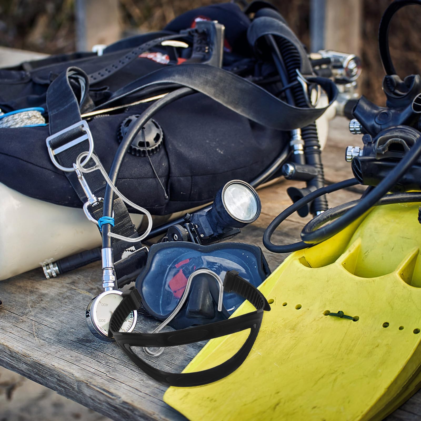 2 cinturini di ricambio per maschera subacquea - Cinturino in silicone per maschera da sub - Fascia per la testa per attrezzatura da snorkeling e per uomo e donna