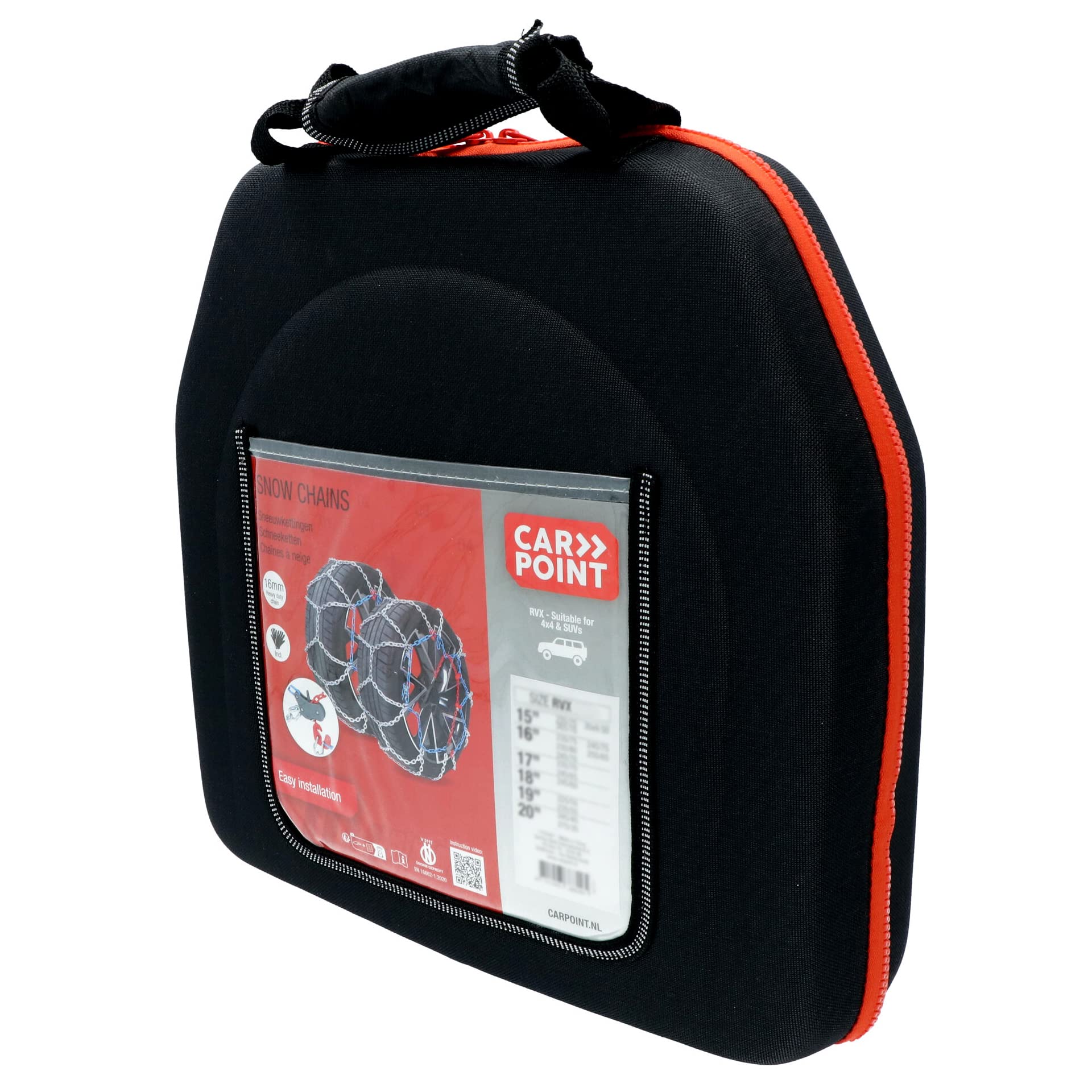 CARPOINT 1725082 Chaînes à neige avec instructions de montage avec étui