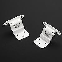 Vista 2 de Ravinte 30 paquetes (15 pares) Bisagra de inserción blanca de 3/8" para gabinetes de cocina/baño/muebles y puertas, Bisagras de cierre automático
