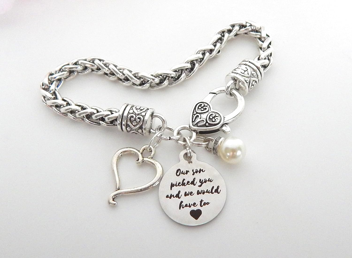 Daughter In Law Gift Wedding Bracelet Gift for Bride Step Daughter Gift NEW DAUGHTER Bracelet Jewelry from Mother in Law Bonus Daughter - Image 2