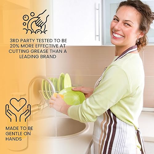 Miniatura 2 de Repuesto de jabón espumoso para platos ecológico (10 unidades), los repuestos de polvo concentrado hacen 10 botellas de 12 onzas cada una de jabón