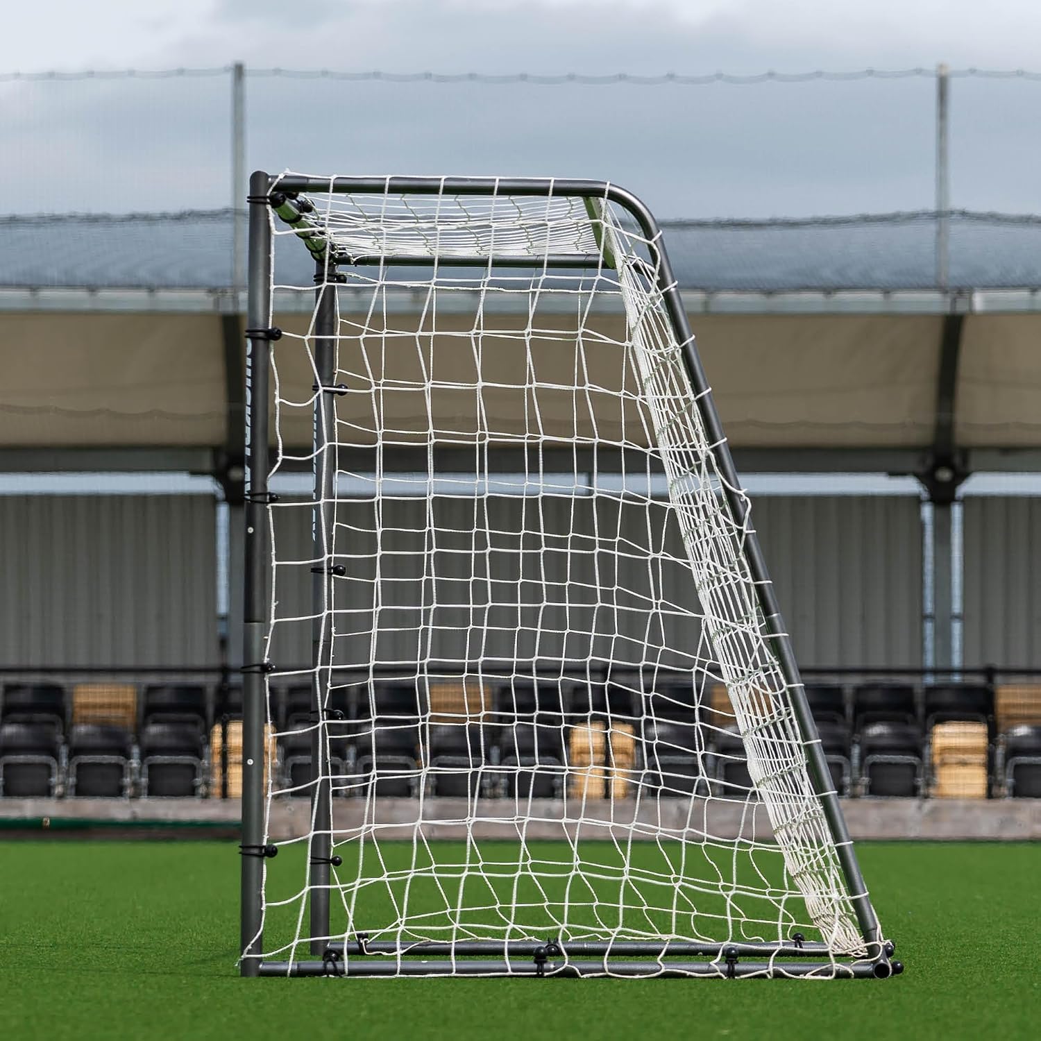 QUICKPLAY GS Soccer Goals - Super Durable Galvanized Steel Soccer Goal [5 Sizes] Regulation Sizes, Deep Net, Moveable & Weather Resistant [Single Goal]