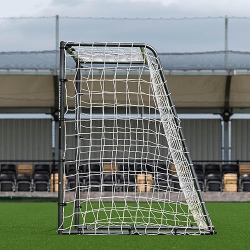 Miniatura 8 de QUICKPLAY GS - Portería de fútbol de acero galvanizado súper duradera 5 tamaños, tamaños reglamentarios, red profunda, movible y resistente a