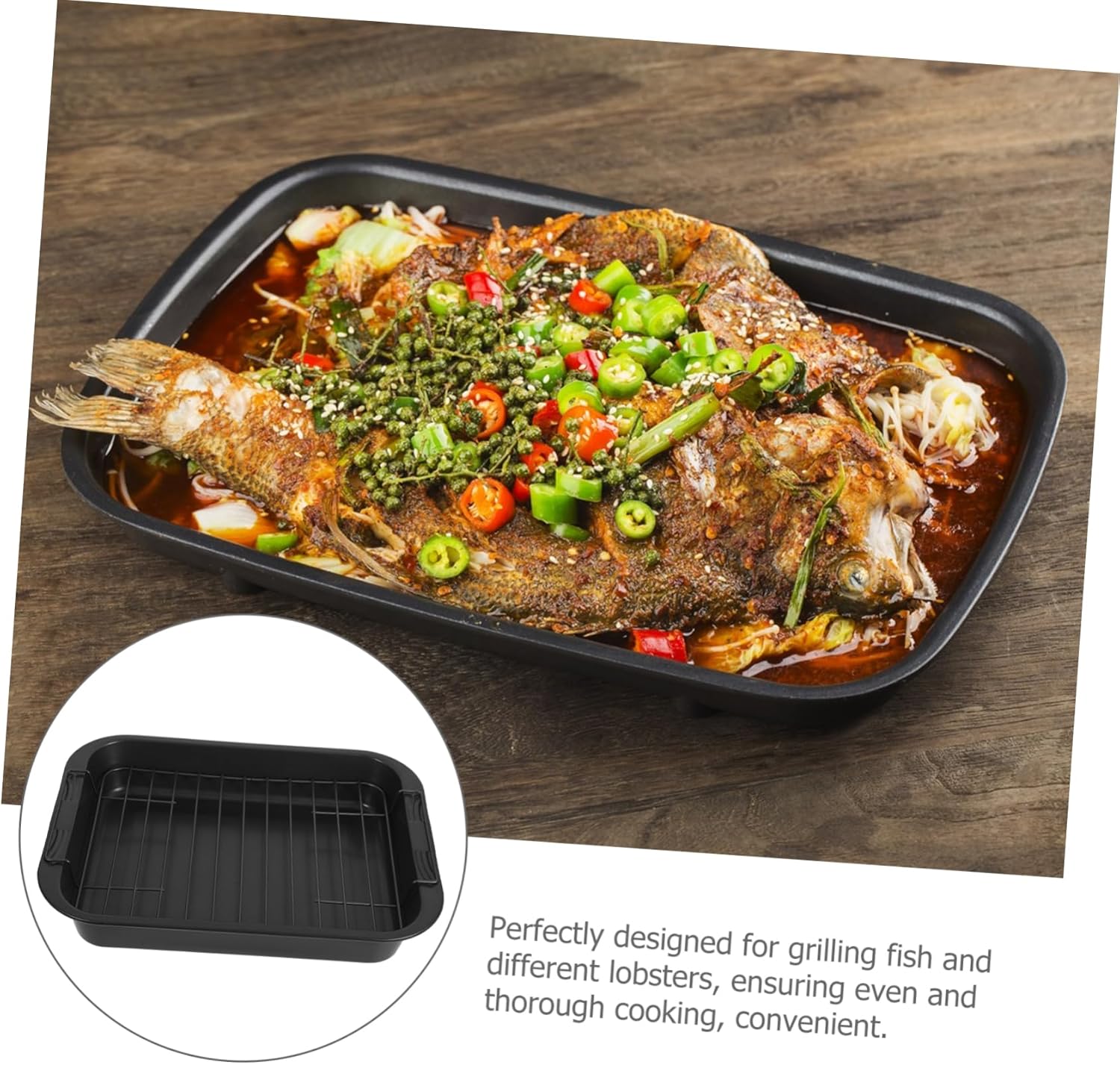 Versatile Baking Pan for Cheesecake Cookies Deep Rectangular Easy to Clean Store