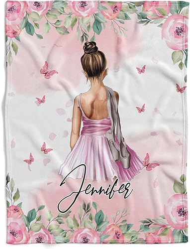 Miniatura 1 de Manta de bailarina, manta de bailarina, soporte de ballet, mantas de baile para niñas, regalos de bailarina para adolescentes, manta de bebé, manta
