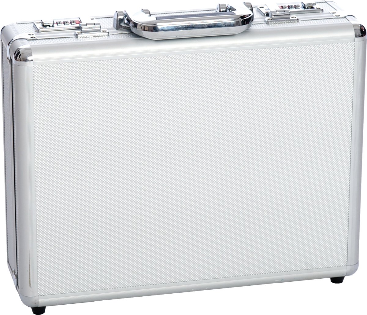 Greenlands Pistolenkoffer Waffenkoffer Alu 40x31x13 cm Alu Optik Silber