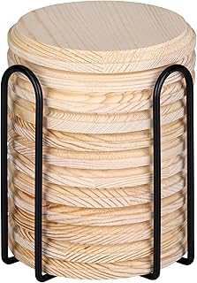 Dorhui 12Pcs Round Wooden Plaques for Crafts 4 Inch Wood Base Unfinished Natural Pine Wood Circle Craft Plaques for Craft Projects and DIY Home Decoration