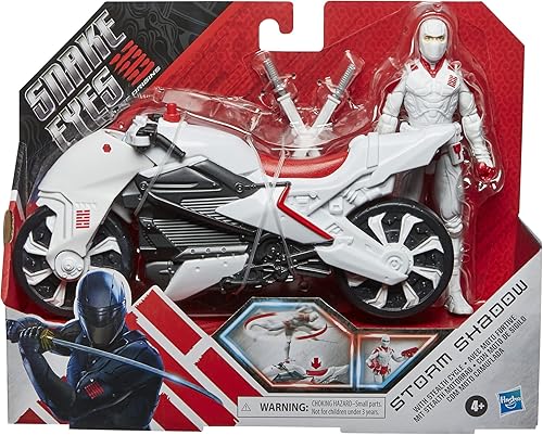 Miniatura 3 de G. I. Joe Snake Eyes G.I. Joe Origins Storm Shadow con figura de ciclo sigiloso y vehículo con función de ataque de giro ninja, juguetes para niños