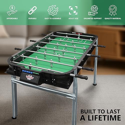 Vista 2 de Outdoor Foosball Table Adult Size - Game Tables for Adults with Balls & Players - Soccer Table Game for Indoor Use - Weatherproof Perfect for