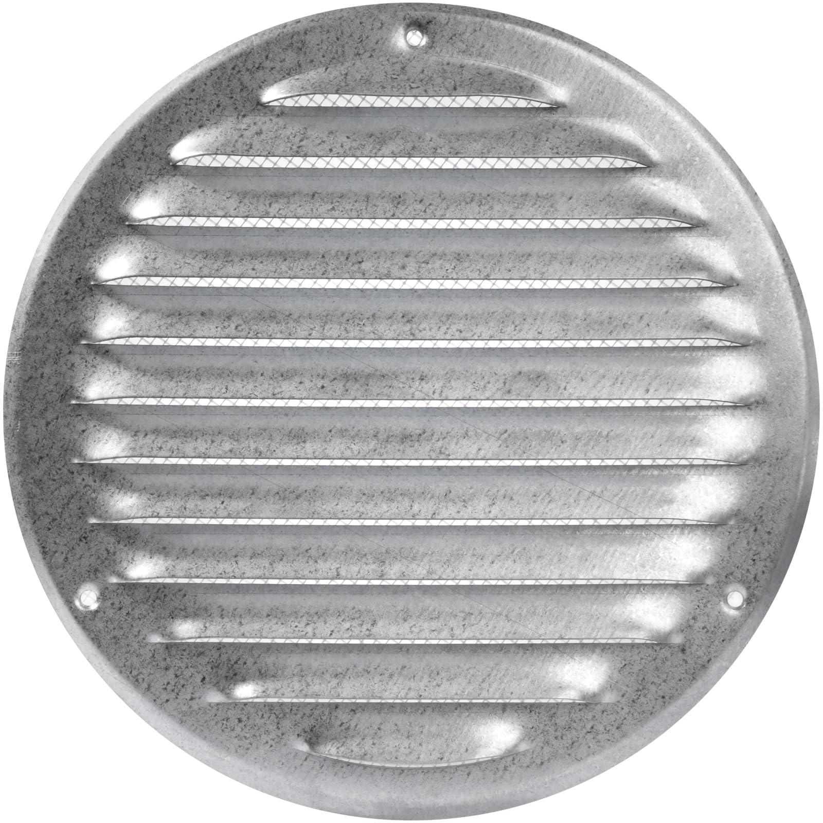 Vent Systems 6" Soffit Vent Cover - Galvanized Steel - Round Air Vent Louver - Grill Cover - Built-in Insect Screen - HVAC Vents for Bathroom, Home Office, Kitchen