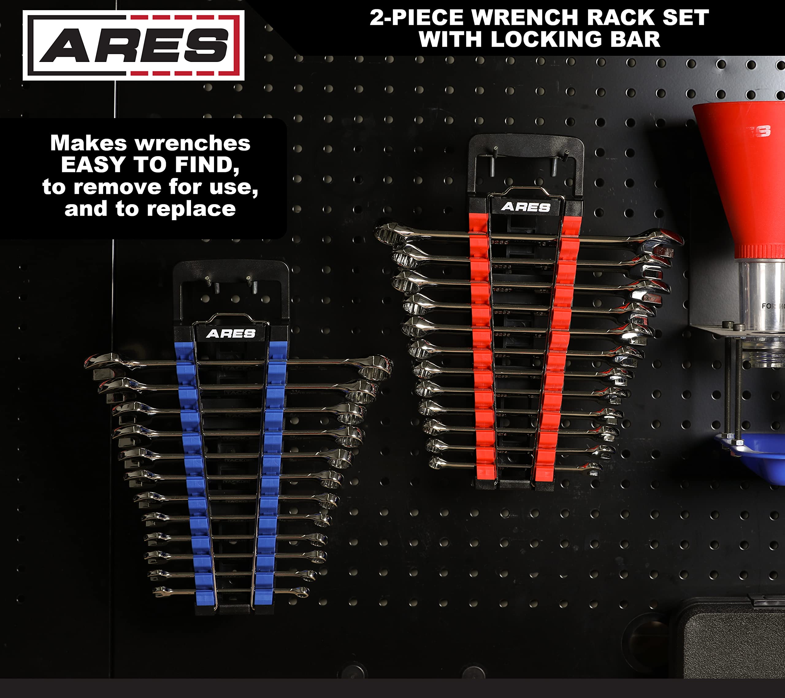 Amazon.co.jp: ARES 62043 レンチラック2点セット ロックバー付き SAE  