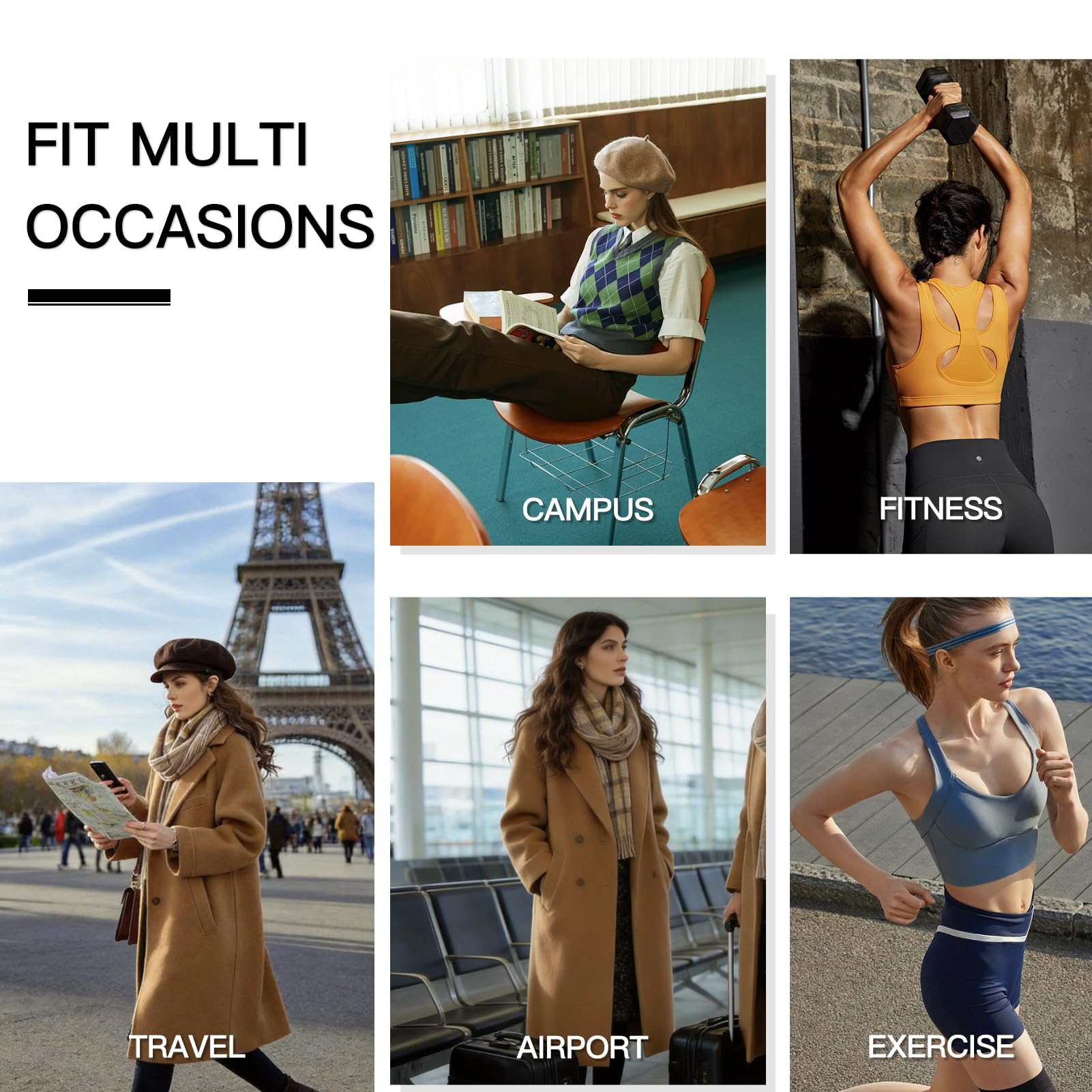 HUA ANGEL Sac Multifonctionnel Femme Nylon Recyclé Grande Capacité avec Compartiment Humide pur Voyage, Yoga, Gym et Week-end