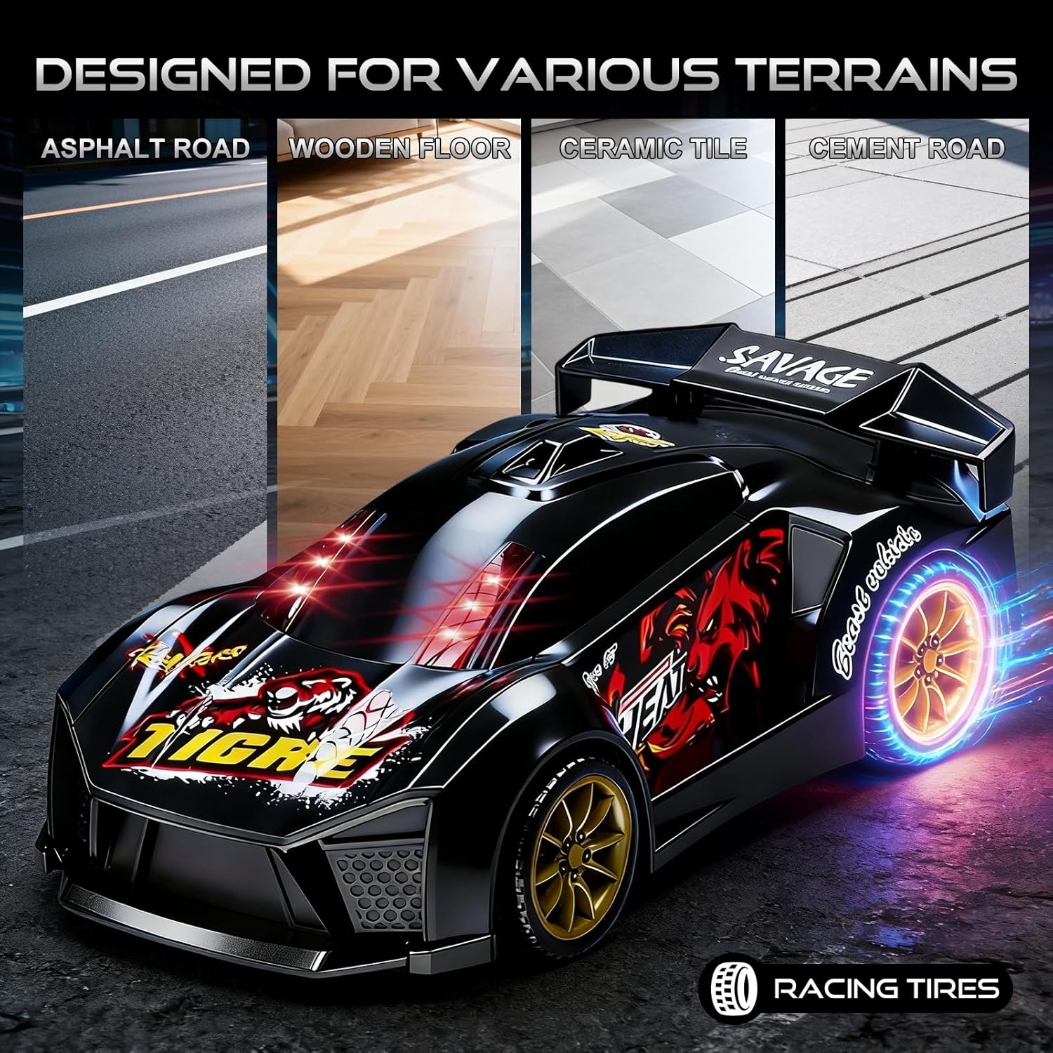 Remote Control Car with Shooting Game, 3 IN 1 Parent-Child Drift RC Car 2.4GHz Stunt Toys with Infrared Gun, Christmas Birthday Gifts for 3 4 5 6 7 8 9 10 Year Old Kids Boys Girls Age 4-7 8-12 (Black)