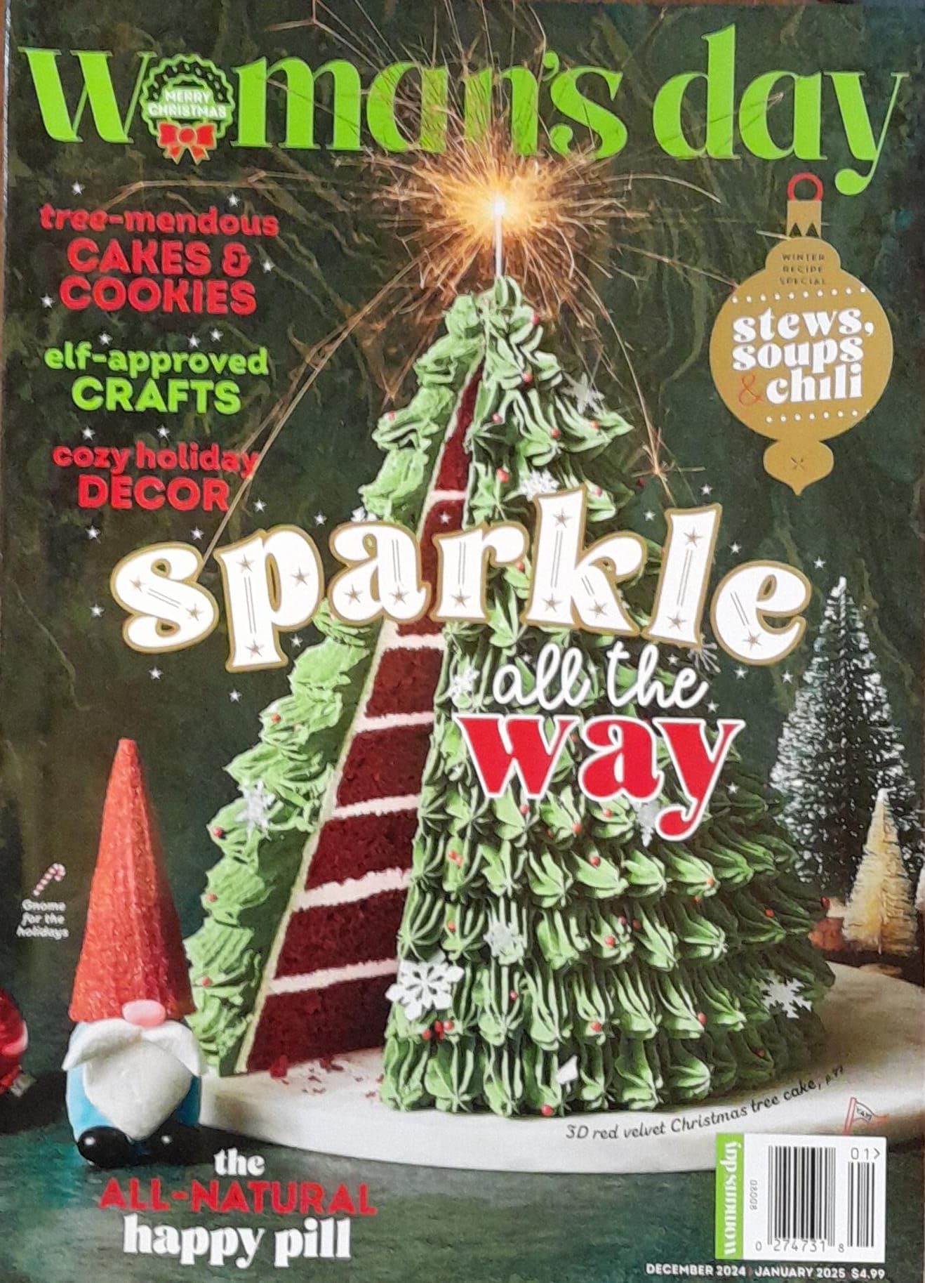 Woman'S Day Magazine December 2024- January 2025 Tree-Mendous Cakes & Cookies