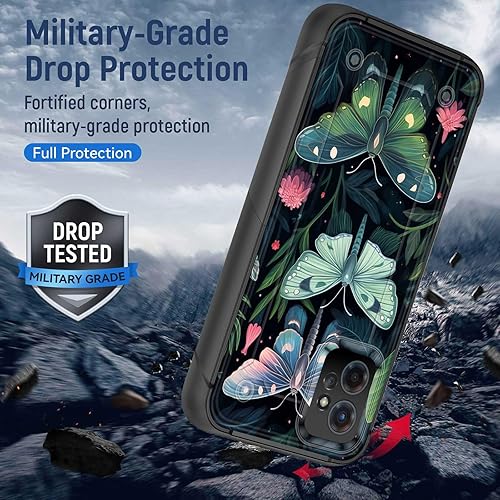 Miniatura 3 de Funda para Moto G Power 5G 2023, resistente de doble capa de policarbonato duro y silicona suave, resistente a prueba de golpes, funda protectora