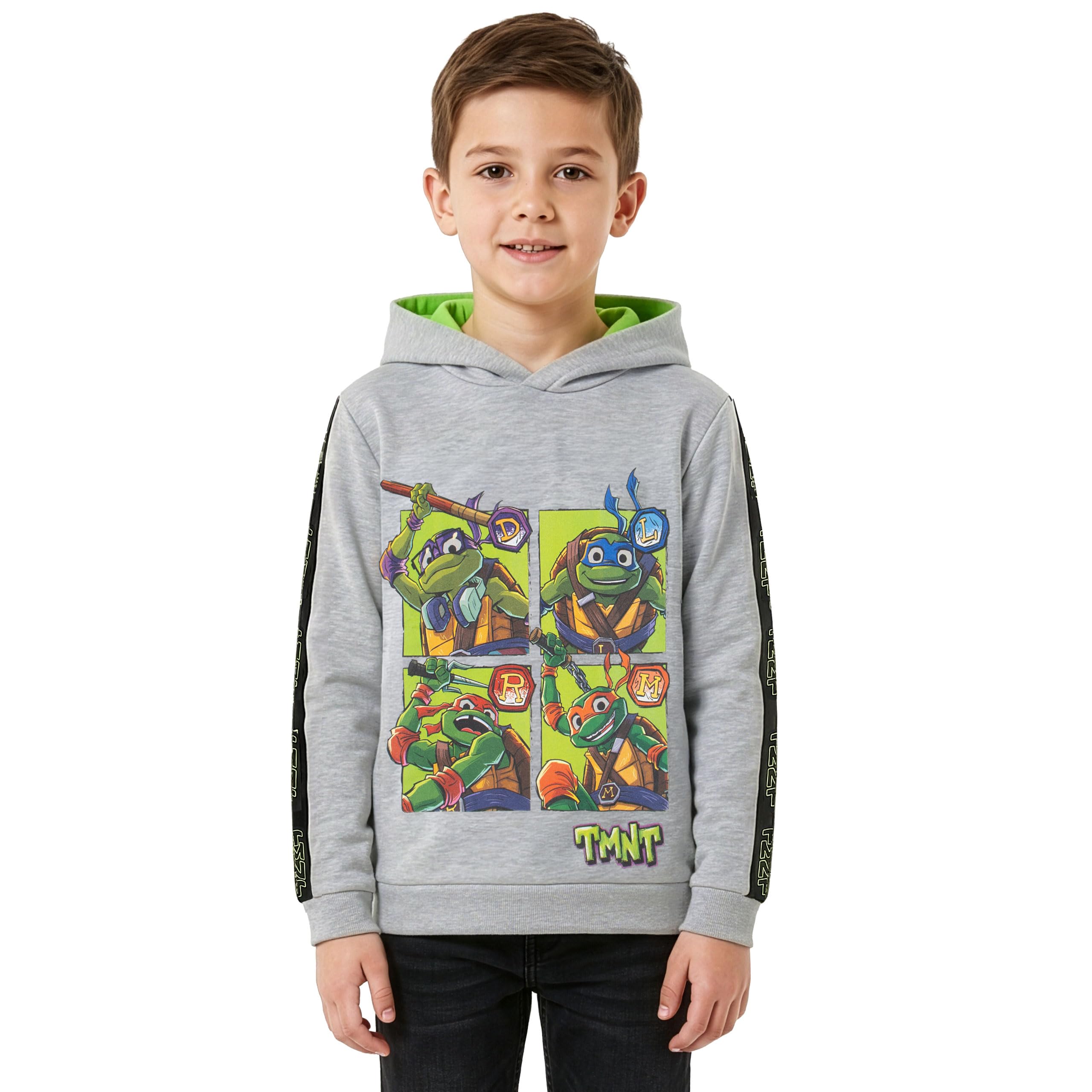 Teenage Mutant Ninja Turtles Felpa Ragazzi | Felpa Bambino con Leonardo, Donatello, Raphael e Michelangelo | Taglie da 5 a 13 Anni | Merchandise Ufficiale TMNT