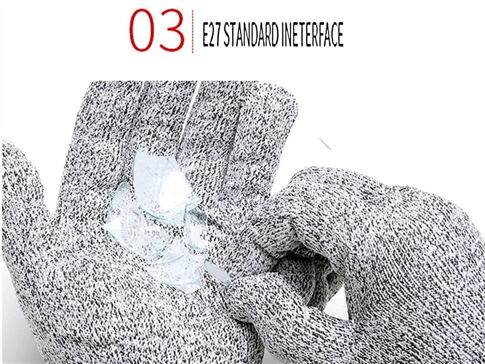 Guantes anticorte 1 par de guantes anticorte, guantes protectores de seguridad con aislamiento térmico y contra incendios, utilizados para cortar carne de carnicero y tallar madera, 3 tamaños (ta