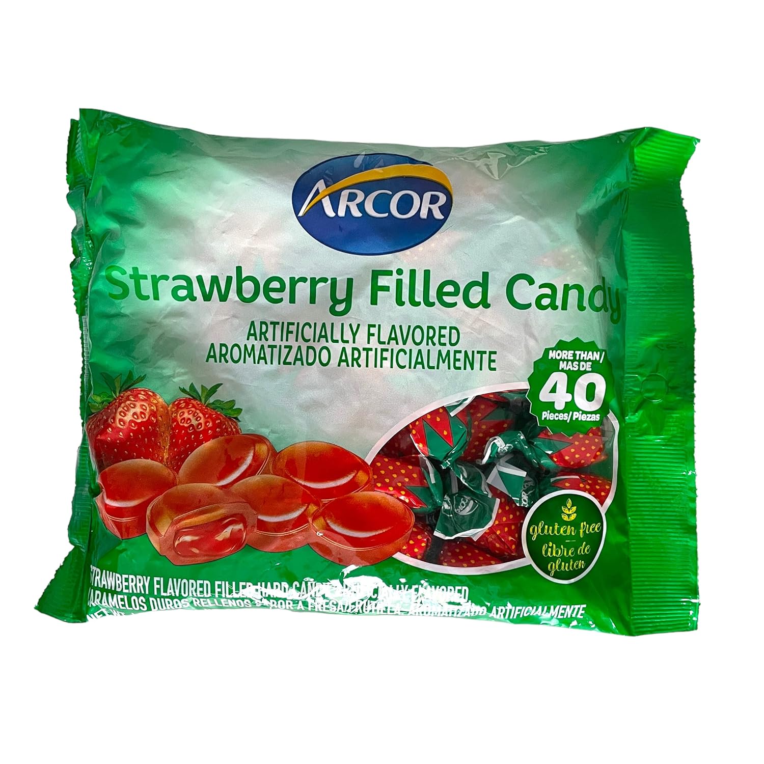ARCOR Strawberry Filled Hard Candy Individually Wrapped
