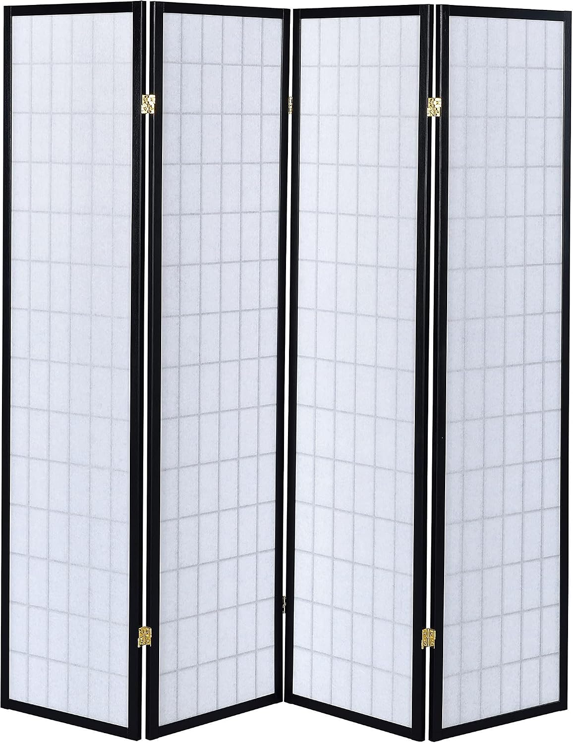 4-Panel Folding Screen Black and White 4624