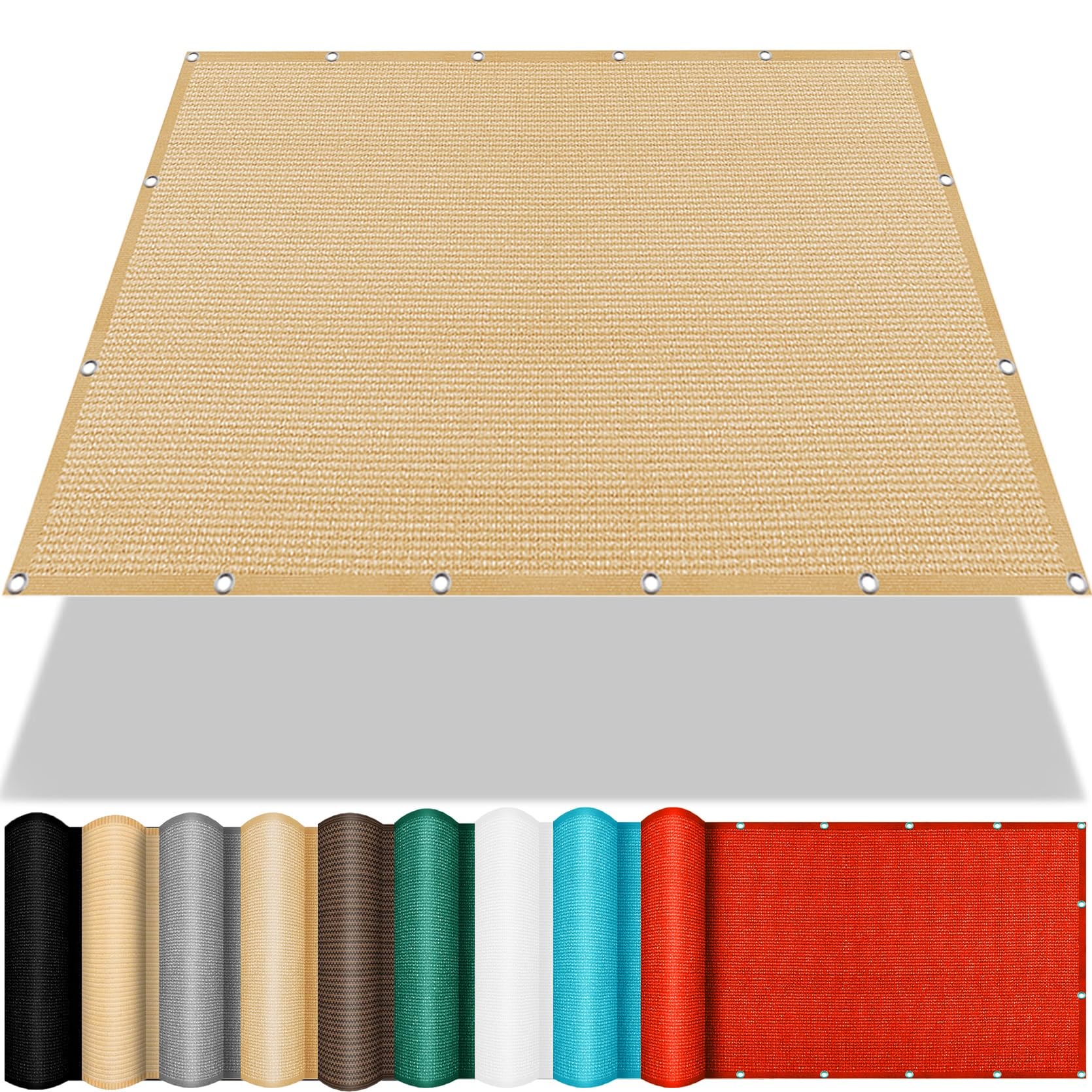 Sunsail rectangulaire protection solaire extérieur jaune 350x1000