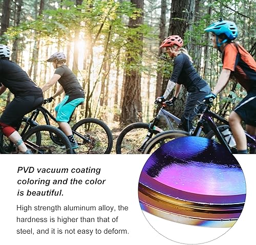 Miniatura 3 de Tapa superior para auriculares de bicicleta, aleación de aluminio para bicicleta de montaña, cubierta superior con pernos para la mayoría de