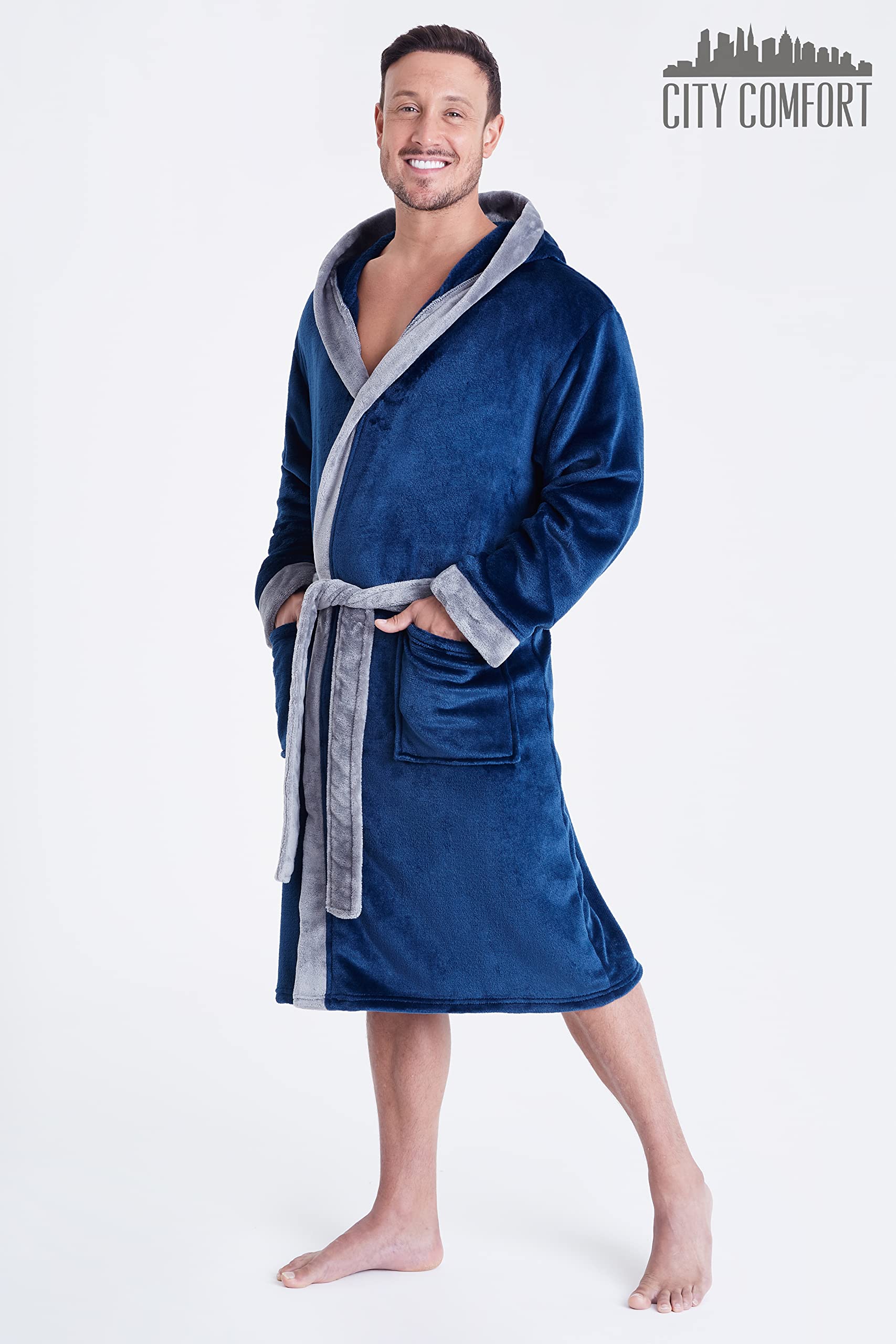 CityComfort Vestaglia Uomo Invernale, Vestaglia da Notte in Pile Morbida e Calda