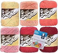 Vista 17 de Lily Sugar'n Cream Paquete de 6 estambres de algodón 100% con marcadores de puntada Bella's Crafts (Blue Mix 2)